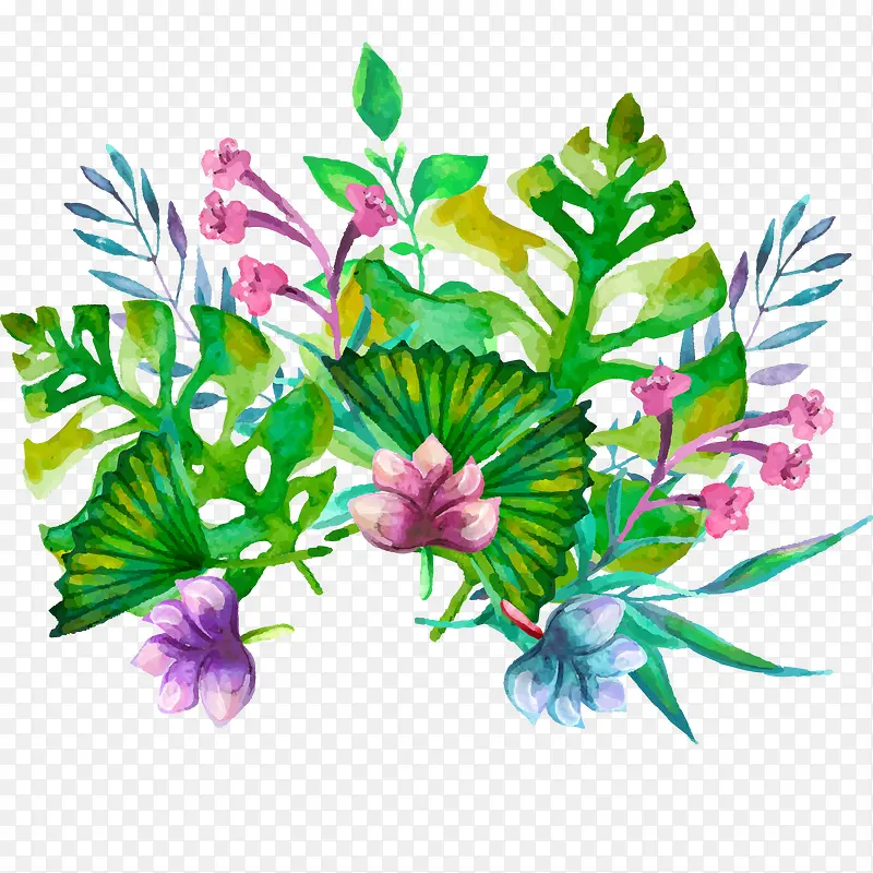 彩绘手绘植物装饰