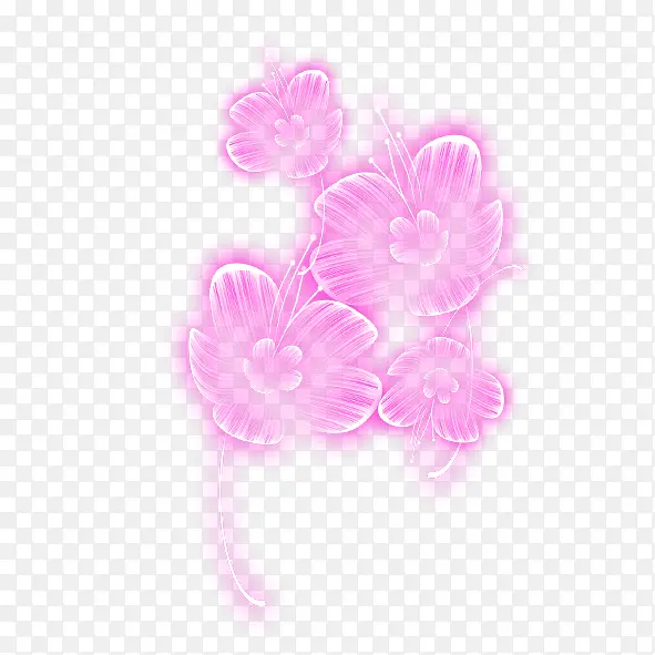 粉红花朵