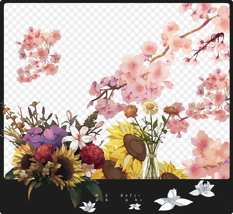 矢量花朵