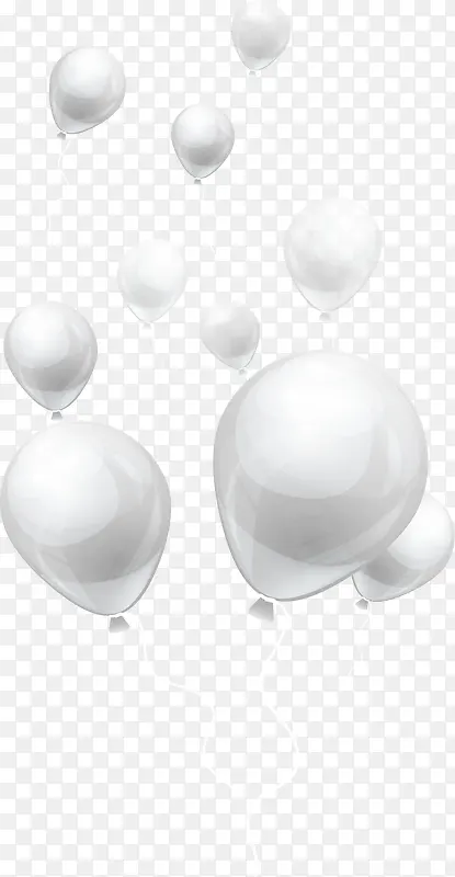 白色气球矢量图下载