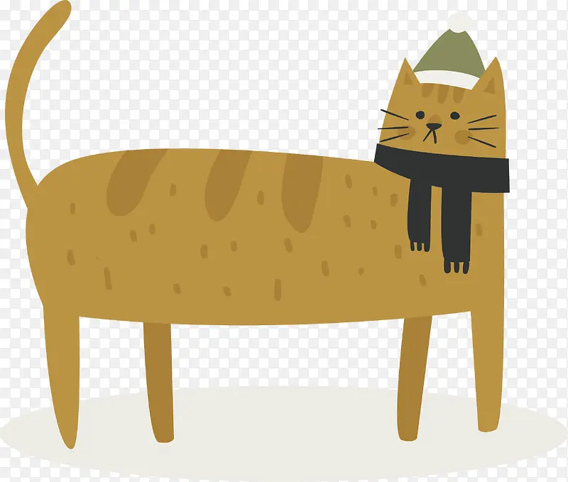 冬天卡通猫咪