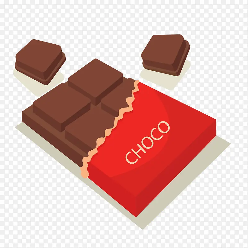 巧克力食物设计矢量图