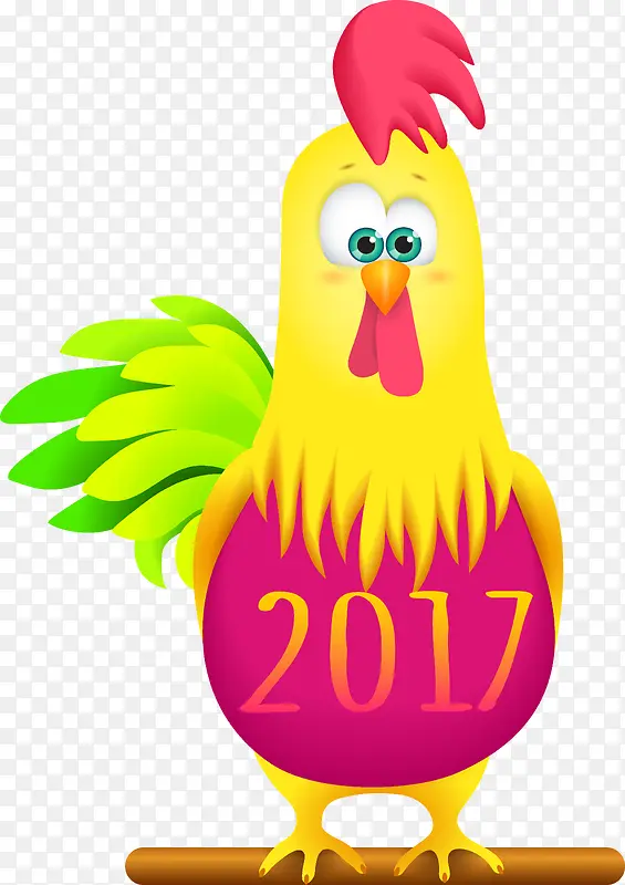 卡通2017鸡年