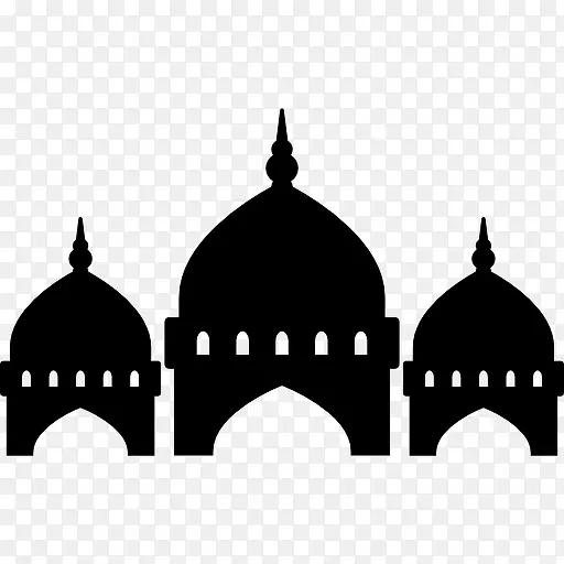 清真寺的圆顶图标