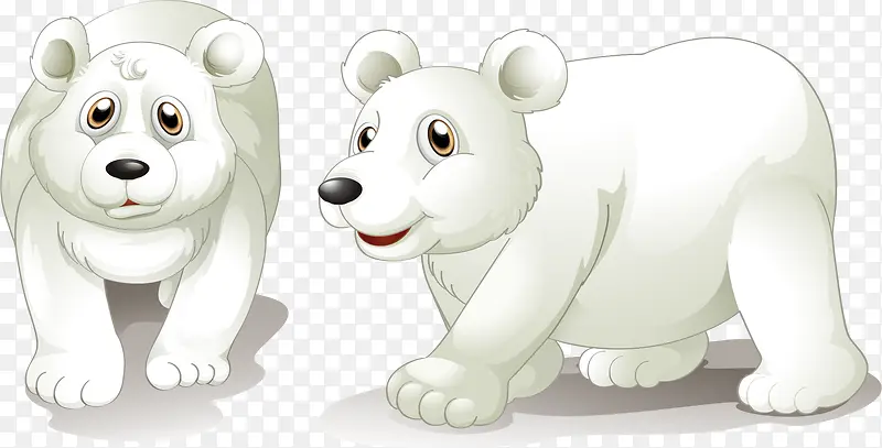 矢量手绘北极熊