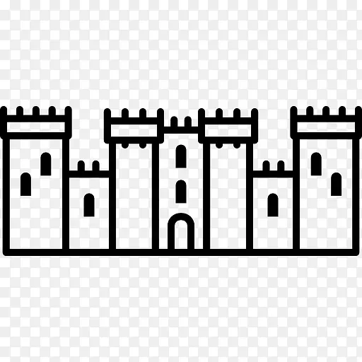 中世纪的城堡图标