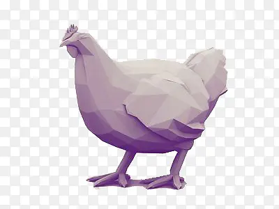 3D打印紫色鸡
