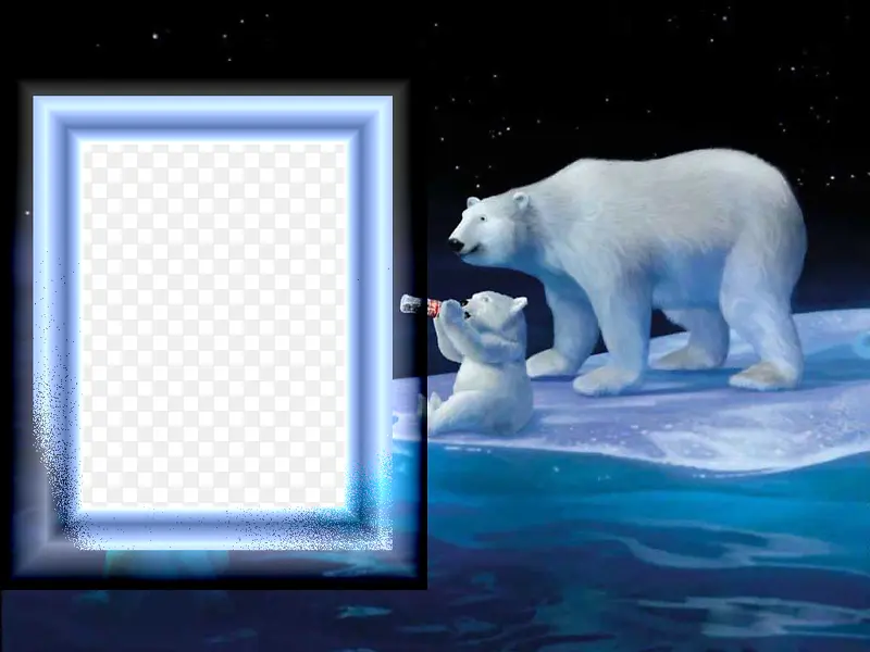 北极熊相框