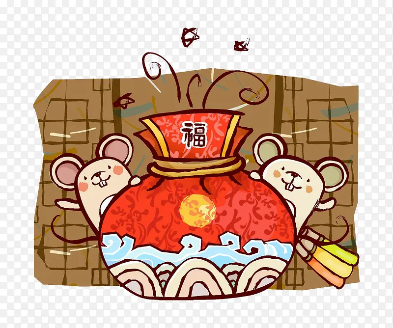 卡通春节福袋