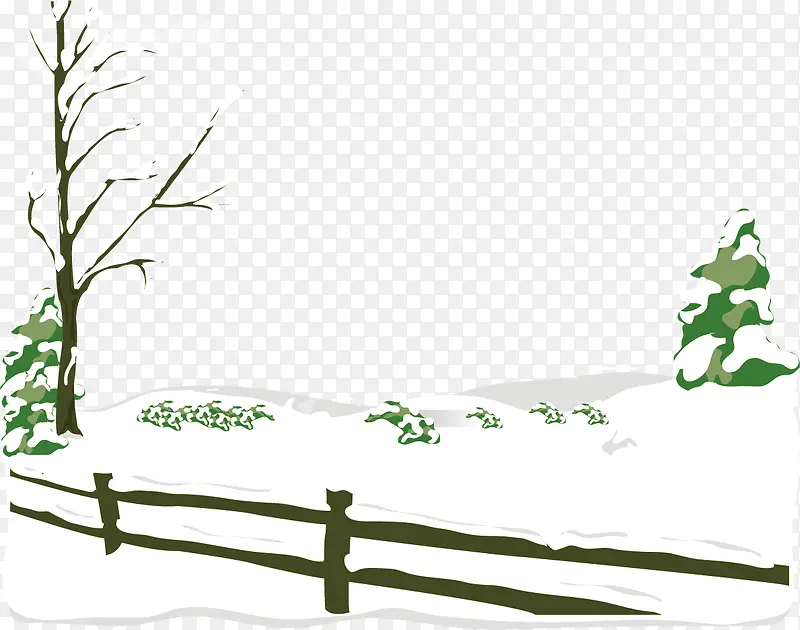 雪景矢量北极雪