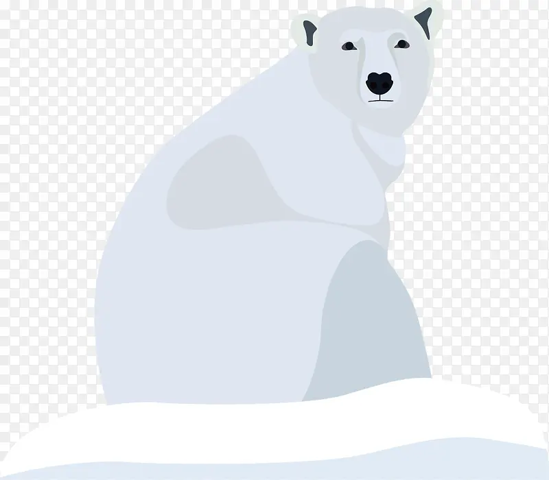 北极熊大雪矢量北极雪