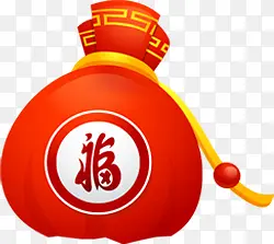 红色卡通福袋设计