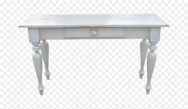 白色彩绘桌子