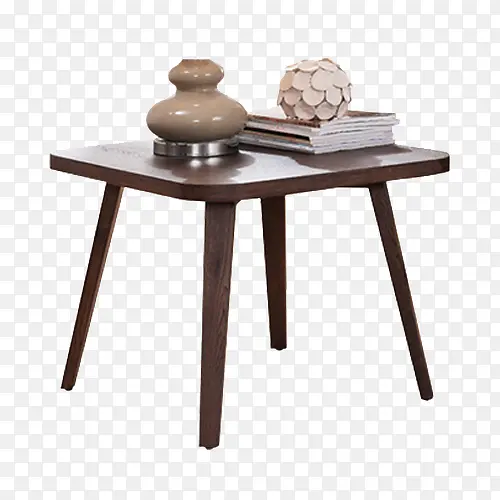棕色木质书桌元素