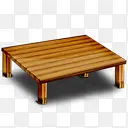 木桌子上图标