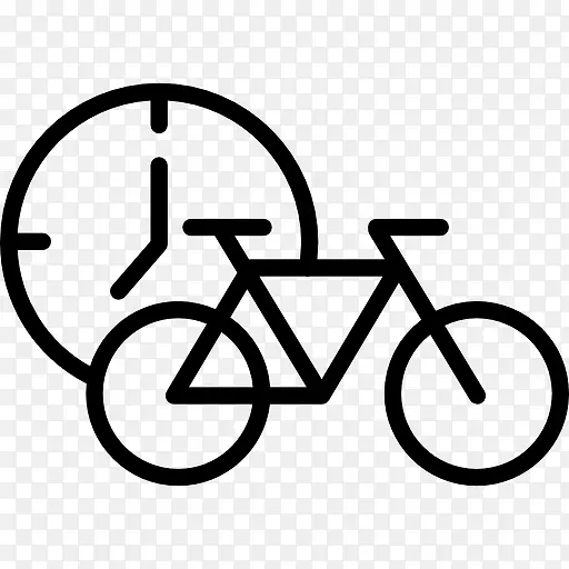 时间对于自行车运动图标