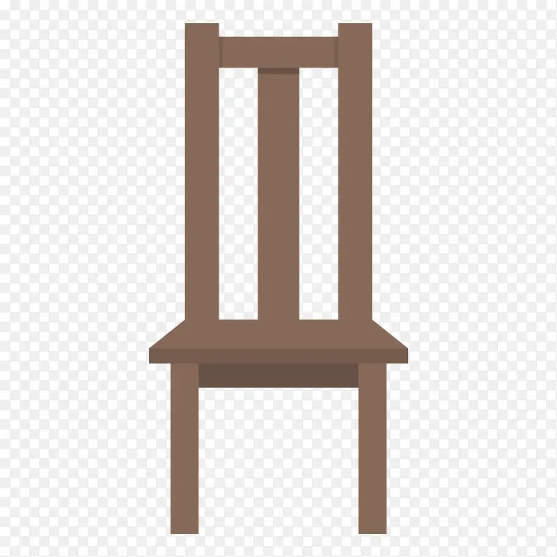 木色椅子矢量