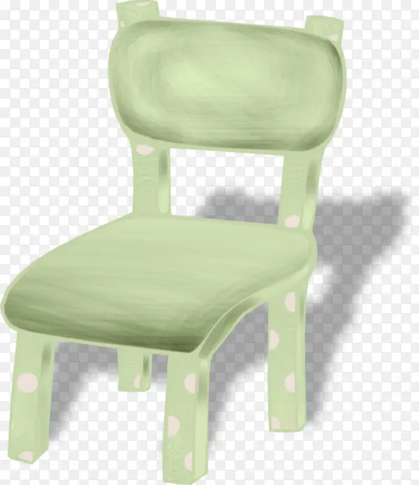 绿色手绘椅子