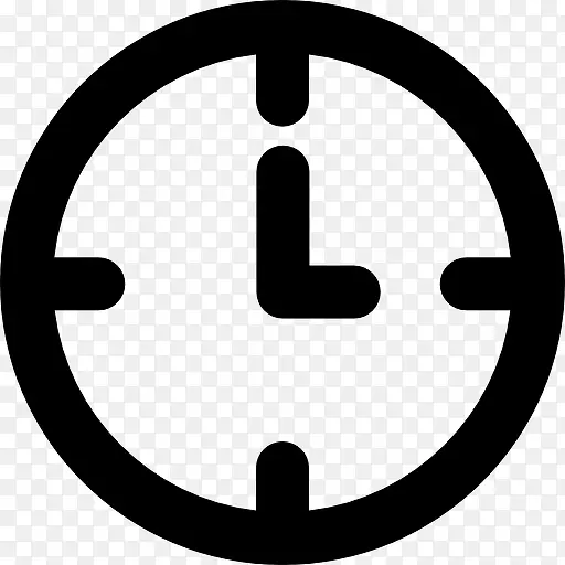 时钟的圆形形状工具图标