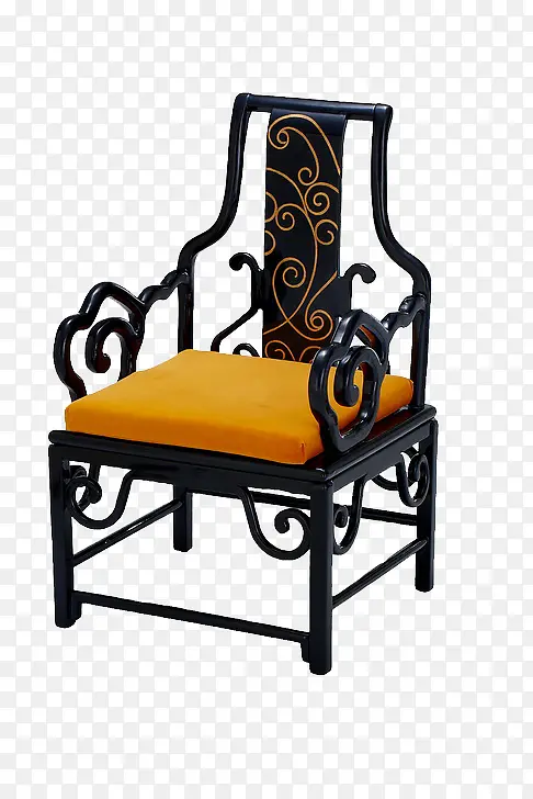 黄色古典艺术椅子