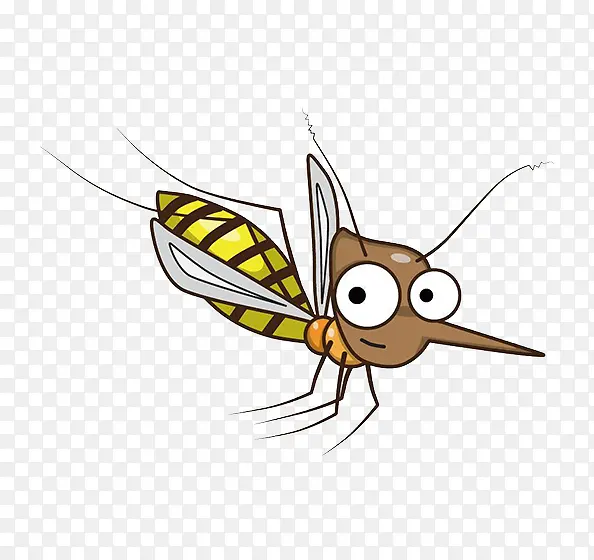 扁平风格合成疾病感染小蚊子