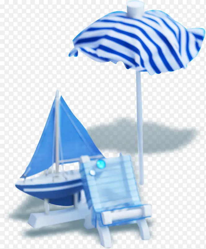 沙滩蓝色椅子夏天