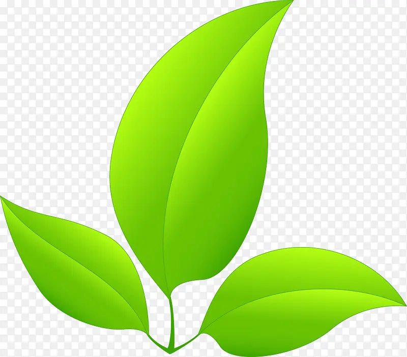 绿色环保叶子矢量图