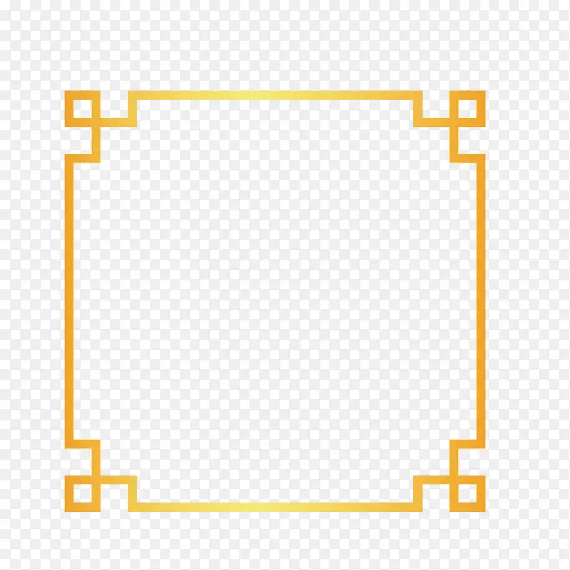 矢量金色中国风装饰边框素材