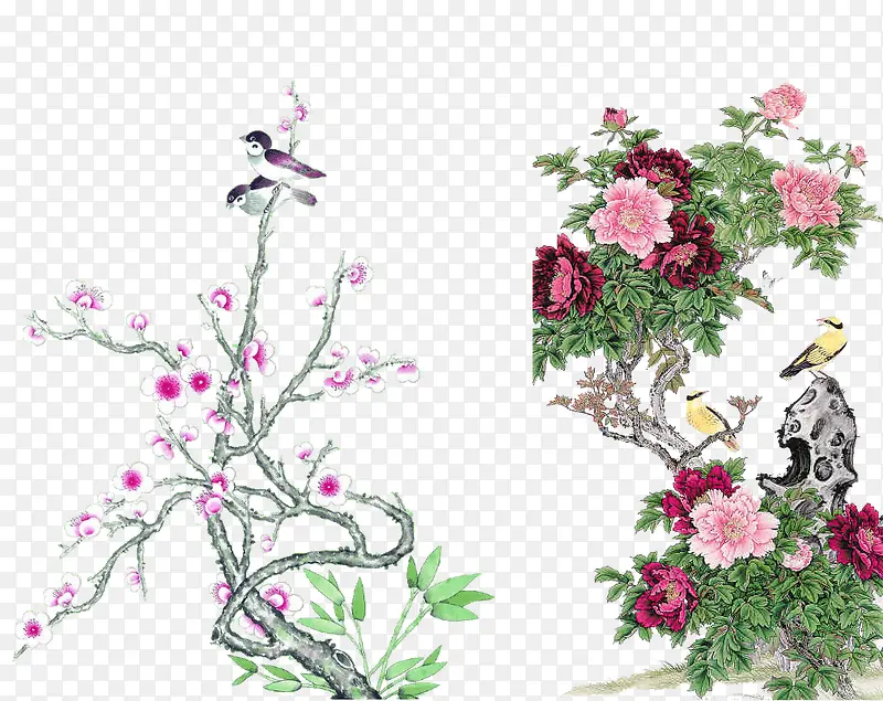 中国风花鸟素材