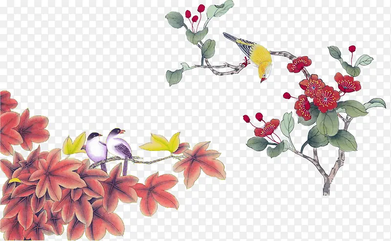 中国风花鸟素材