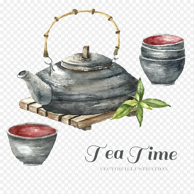 茶壶矢量素材