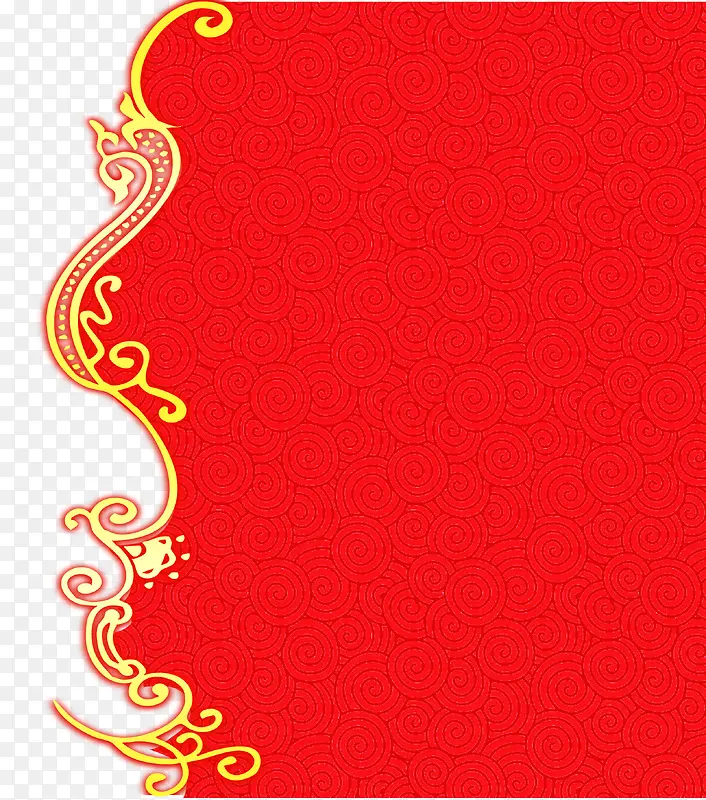 红色创意艺术边框素材中国风