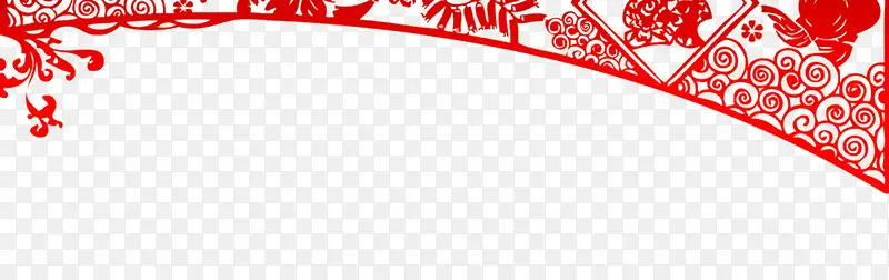 红色花边