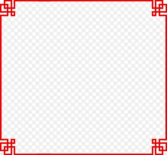 红色唯美中国风边框相框