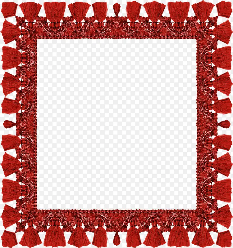 红色装饰相框