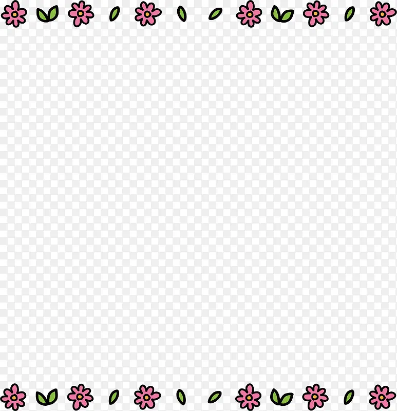 粉色小花标题框
