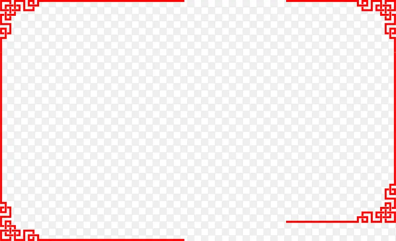 红色中国风边框相框
