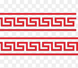 红色中国风镂空边框