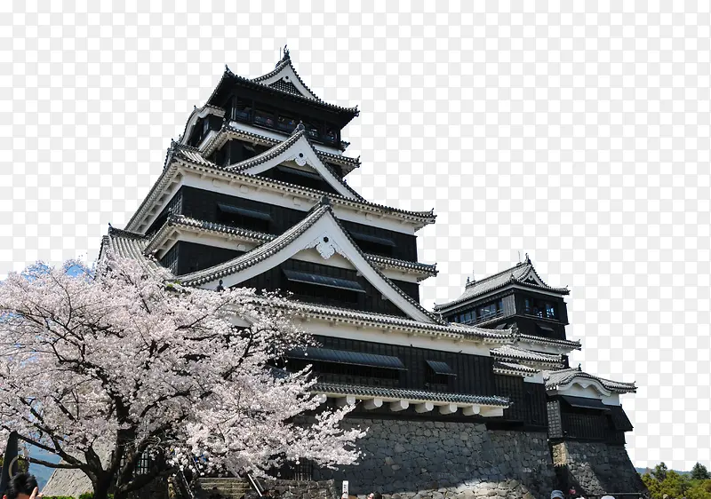 蓝天下的日本城堡
