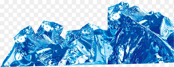 摄影蓝色冰块设计效果图