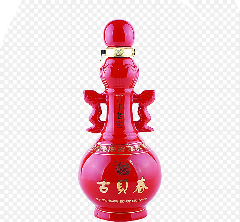 红色瓶装天猫酒效果摄影