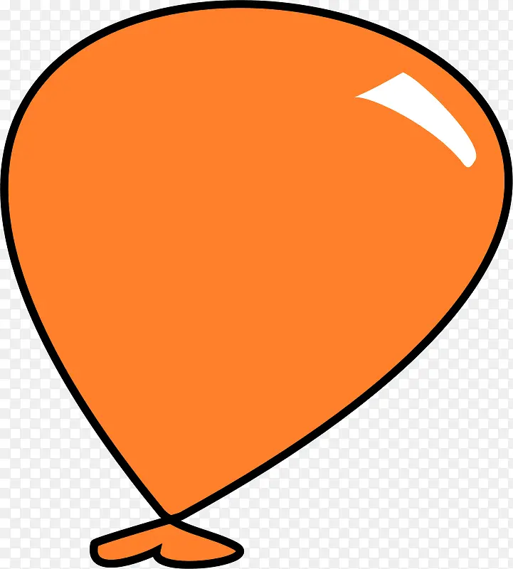 橘色的卡通气球
