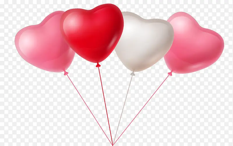 情人节多彩爱心气球