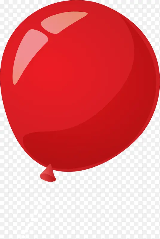 简约红色气球