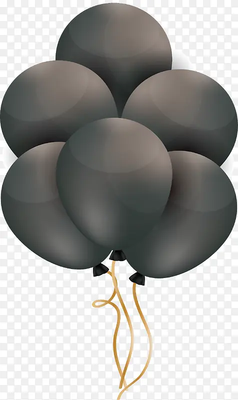 黑色促销气球束