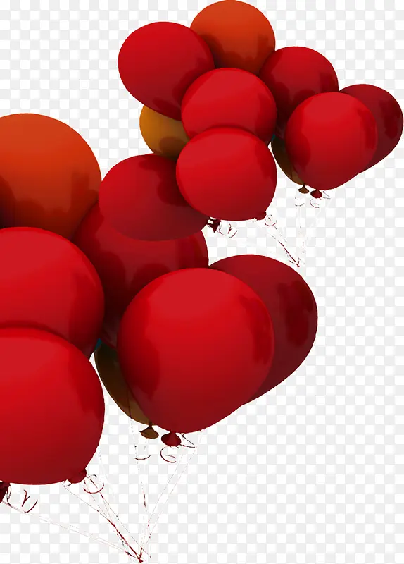 许多红色的气球