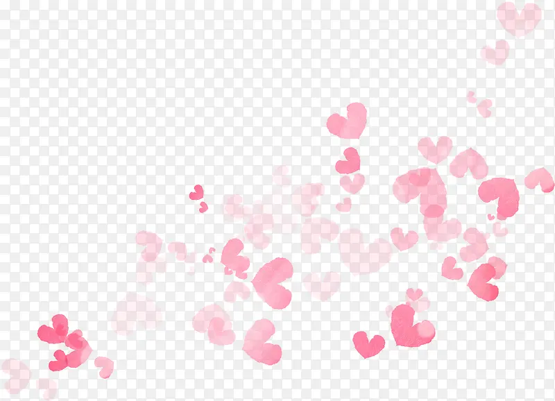 漂浮粉色桃心