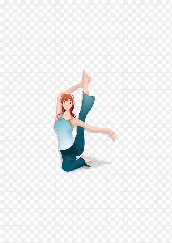 矢量瑜伽女性