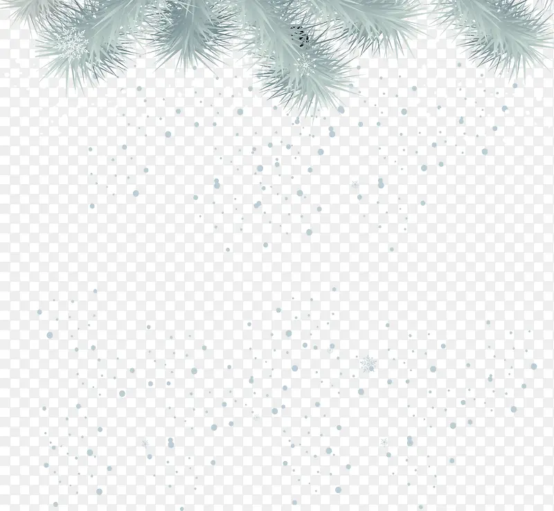 圣诞节树枝雪花