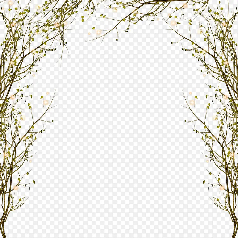 树枝装饰边框图案